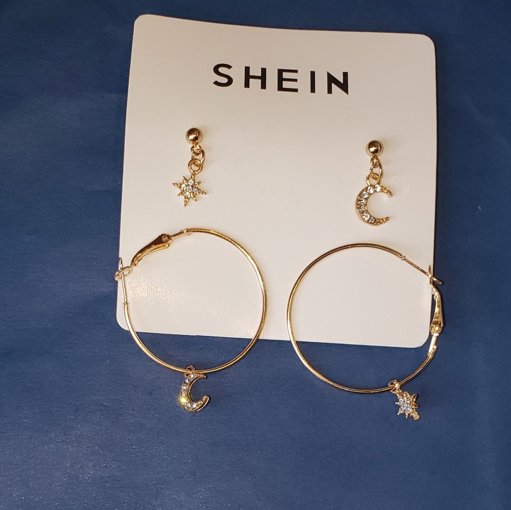 Star and Moon Earrings